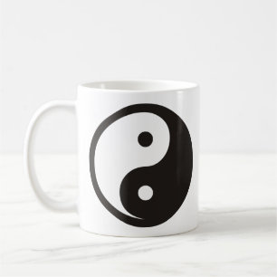 Caneca De Café Símbolo Yin Yang - design de tatuagem sólida