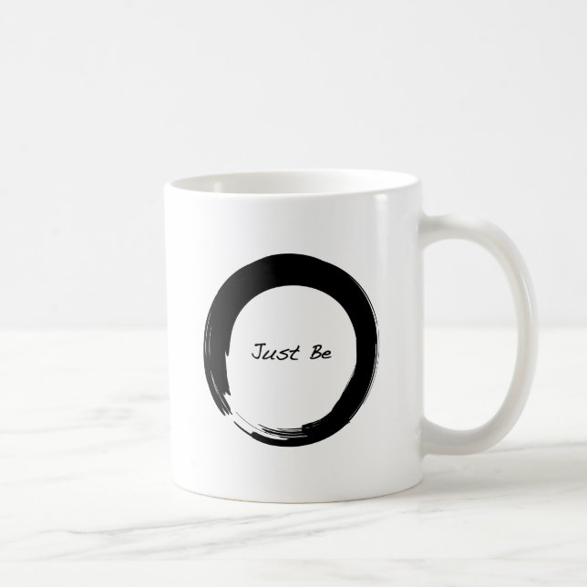 Caneca De Café Símbolo Zen com "Simplesmente Seja" (Direita)