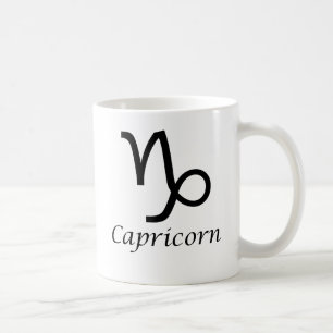 Caneca De Café Símbolo Zodiac "Capricorn"