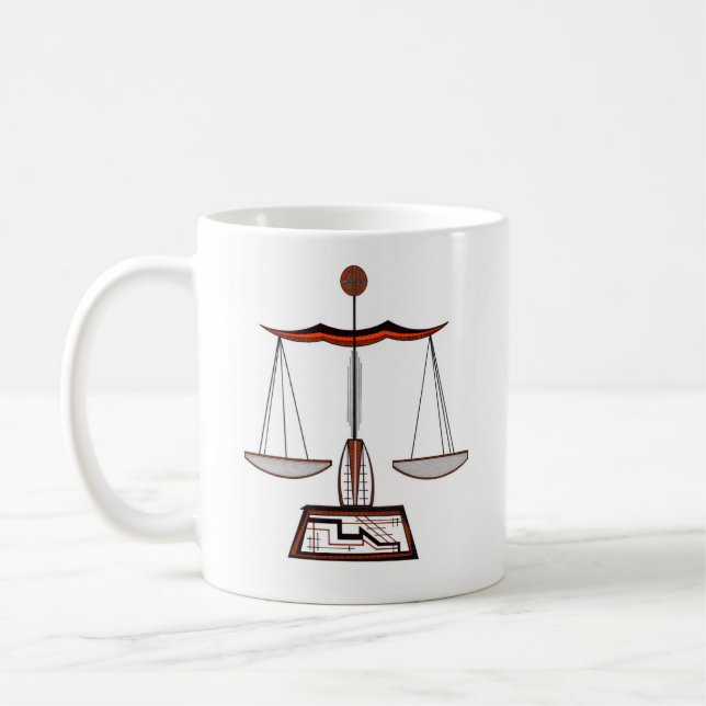 Caneca De Café Símbolo Zodiac Libra (Esquerda)