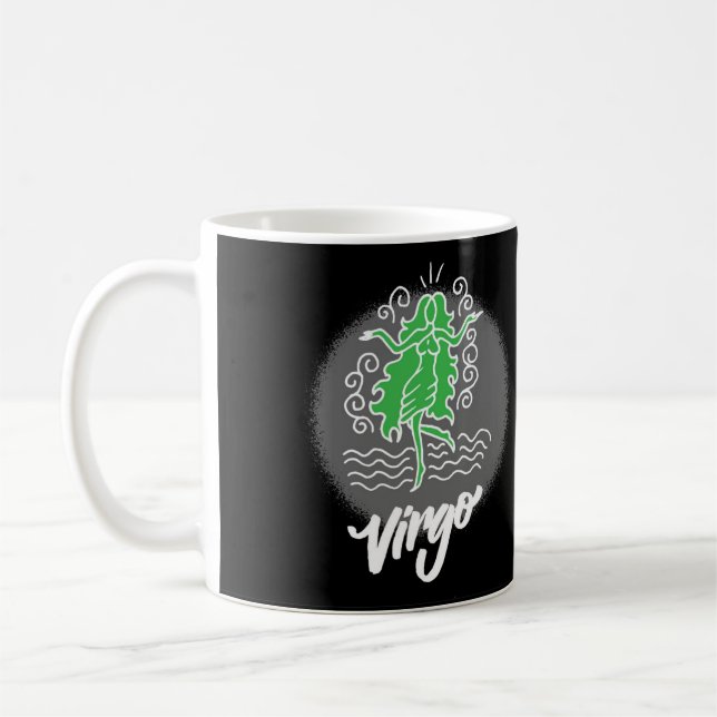 Caneca De Café Símbolo Zodiac Virgo Coffee Mug (Esquerda)