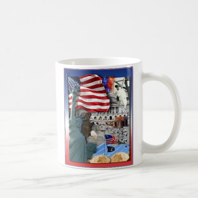 Caneca De Café Símbolos americanos (Direita)