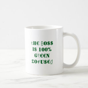 Caneca De Café Símbolos da Moeda Financeira Internacional, Green 
