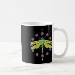 Caneca De Café Símbolos de Libélula Magia Mandala Inseto