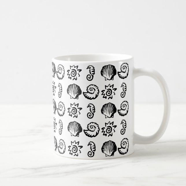 Caneca De Café Símbolos de praia Mug (Direita)