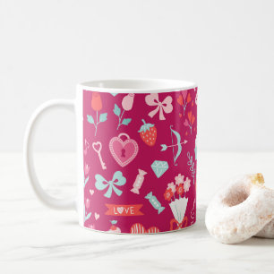 Caneca De Café Símbolos dias de os namorados Seta de Cupídeos D
