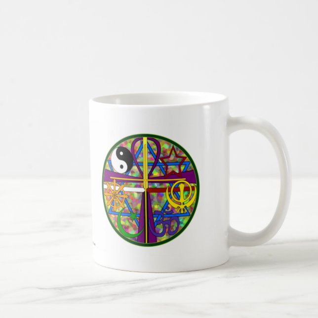 Caneca De Café Símbolos do espiritual da unidade (Direita)