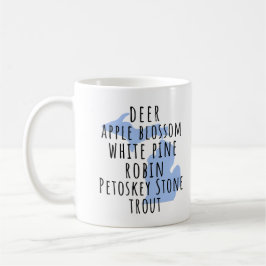 Caneca de Café Símbolos do Estado de Michigan Mitt
