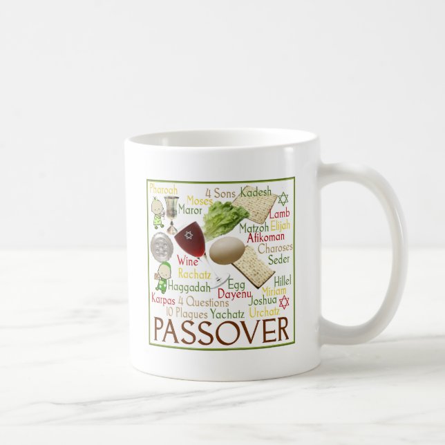 Caneca De Café Símbolos do Passover (Direita)