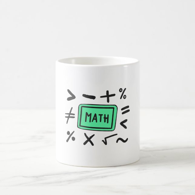 Caneca De Café Símbolos matemáticos para estudantes e pais (Centro)