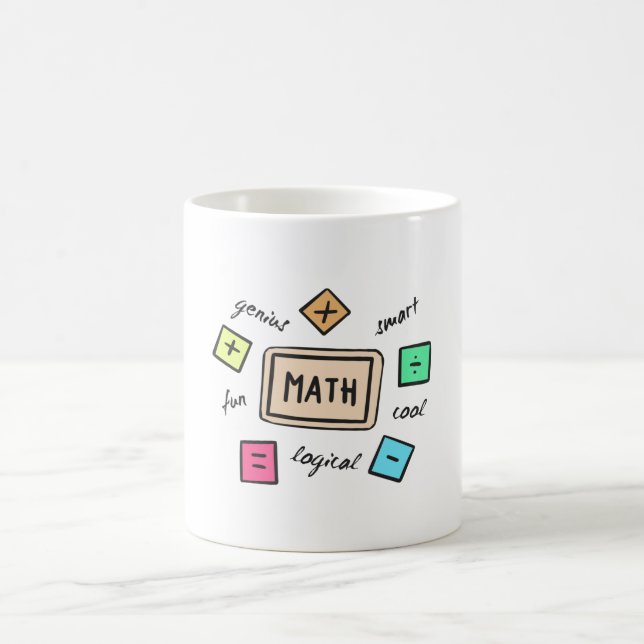 Caneca De Café Símbolos matemáticos para estudantes e pais (Centro)