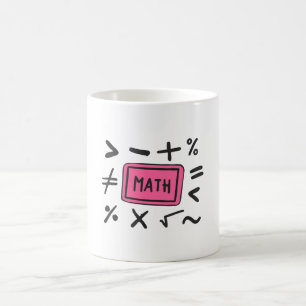 Caneca De Café Símbolos matemáticos para estudantes e pais