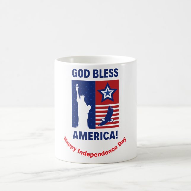 Caneca De Café Símbolos Patrióticos da "América Deus abençoe" Per (Centro)