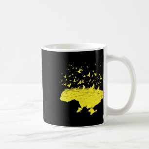 Caneca De Café Símbolos Ucranianos Mapa da Ucrânia Ucrânia Pássar