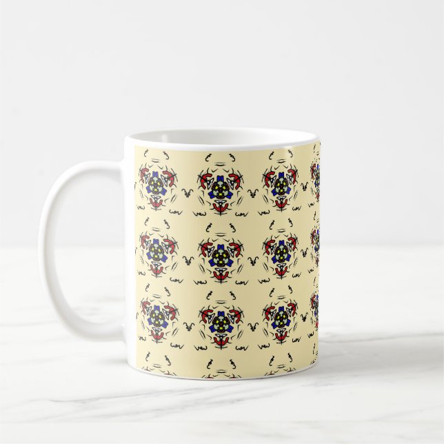 Caneca De Café Simetria de Creme Zen (Esquerda)