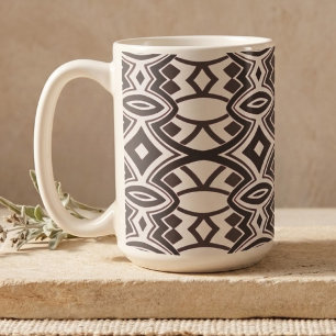 Caneca De Café Simetria de Diamante e Oval Chic