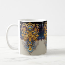 Caneca De Café Simetria Estelar: Ornamentação Cósmica
