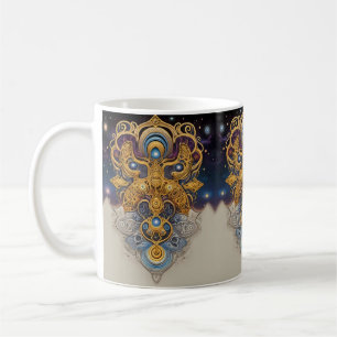 Caneca De Café Simetria Estelar: Ornamentação Cósmica