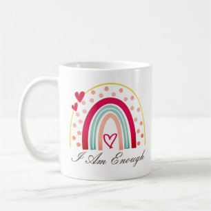 Caneca De Café Simpático Inspiração Eu Sou Suficiente Afirmaç