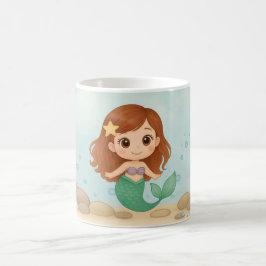 Caneca De Café Simple cute little mermaid
