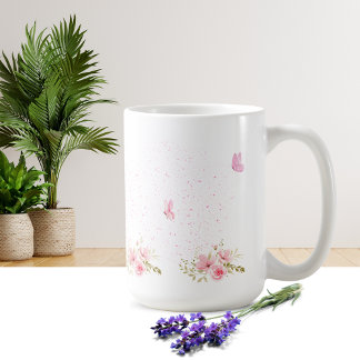 Caneca De Café Simple Flower Design Mug