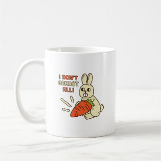 Caneca De Café Simple Humor I Dont Carrot All Cute Bunny Carrot