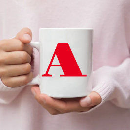Caneca De Café Simple Initial letter |Monogram Cool