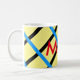 Caneca De Café Simple monogram add your name letter man minimal t