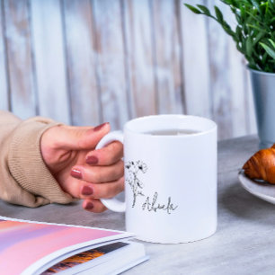 Caneca De Café Simples Abuela Mug Floral Moderna