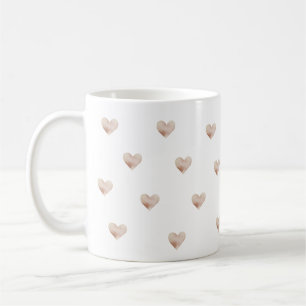 Caneca de Café Simples Coração Rosa