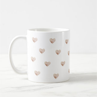 Caneca de Café Simples Coração Rosa