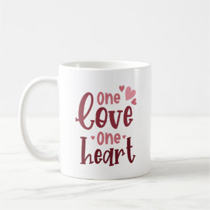 Caneca De Café Simples Doce Amor Um Amor Um Coração Romântico Fof