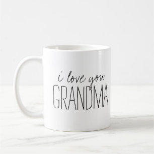 Caneca De Café Simples e Doce Personalizada Eu Te Amo Vovó