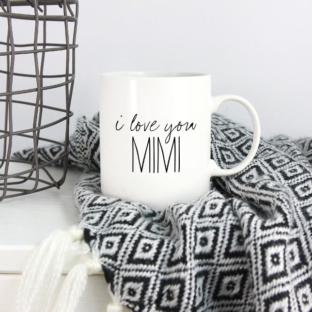 Caneca De Café Simples e Doce Personalizado Eu Te Amo Mimi (Criador carregado)