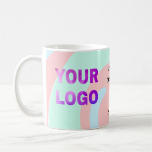 Caneca De Café simples e mínimo adicione seu logotipo/design aqui