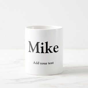 Caneca De Café simples e mínimo adicione seu nome PADRINHOS DE C