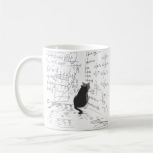 Caneca De Café Simples e Única Limpa Branca de Ciência Matemática