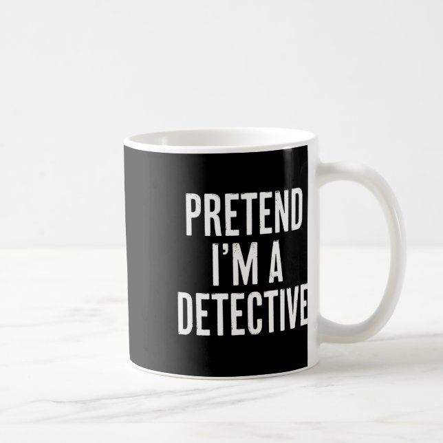 Caneca De Café Simples Fácil Finalidade Sou um Detetive Halloween (Direita)