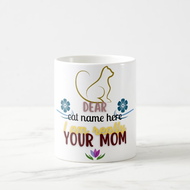 Caneca De Café Simples Gato Gato Bonito presente de Dia de as mãe (Centro)