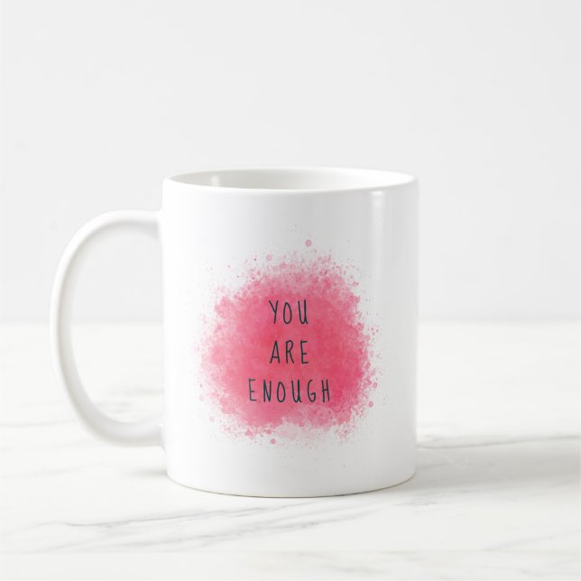 Caneca De Café Simples Inspiração De Que Você É Suficiente Para A (Esquerda)