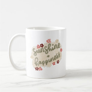 Caneca De Café Simples Lembranças Alegres Sol Felicidade Suave