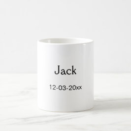 Caneca De Café SIMPLES MINIMAL adicionar seu nome padrinho de cas