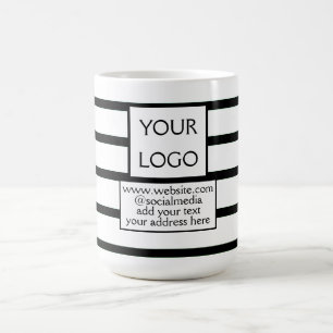 Caneca De Café simples minimal adicione seu logotipo/design aqui