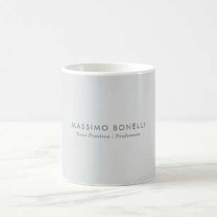 Caneca De Café Simples Minimalista Elegante Moderno Cinza