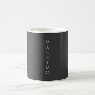 Caneca De Café Simples Minimalista Elegante Moderno Cinza