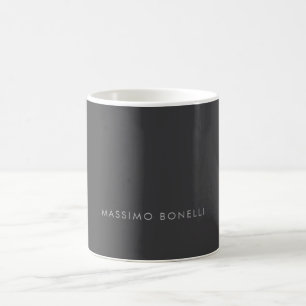 Caneca De Café Simples Minimalista Elegante Moderno Cinza