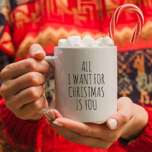 Caneca De Café Simples Minimalista Tudo O Que Quero Para O Natal 