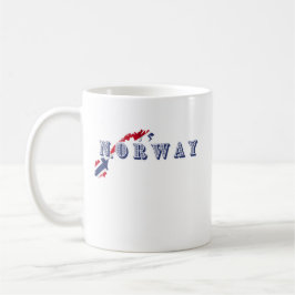 Caneca De Café Simples Moderno Norwegal - Letra Norueguesa Flag S