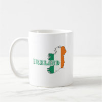 Simples Modernos Mapa da Arte Irlandesa Bandeira d