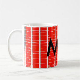Caneca De Café Simples monograma adicione seu nome com letra míni